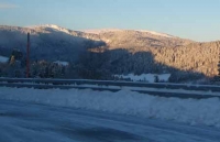 Die ersten Sonnenstrahlen des Tags auf dem Feldberg