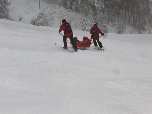 Erste Tiefschneeopfer - die Bachläufe sind noch nicht zugeschneit