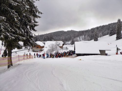 Gute Piste, aber überfüllt